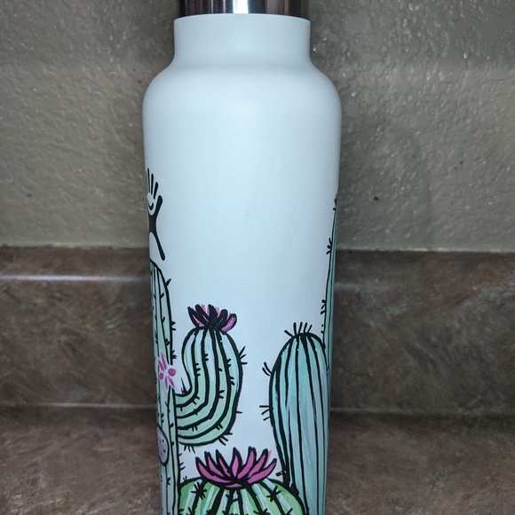 Cactus Hydroflask hand painted